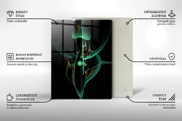 Cutting board Colorful abstraction of the line