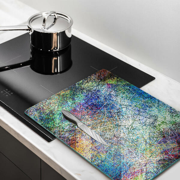 Cutting board Colorful abstraction of the line