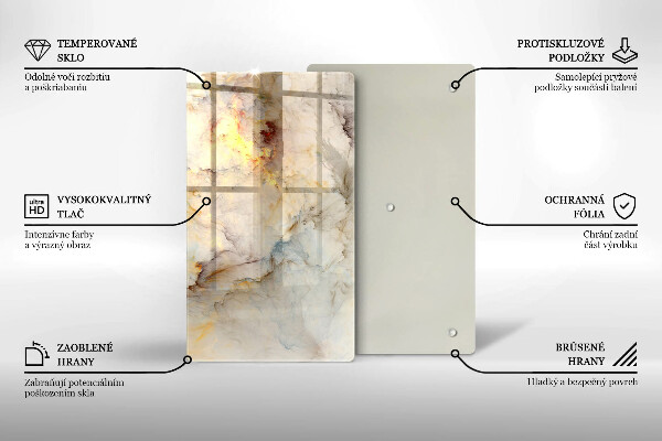 Worktop saver Marble texture with gold