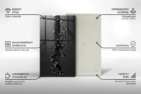 Cutting board 3D shapes abstraction