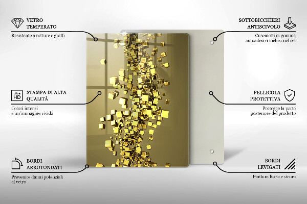 Cutting board 3D shapes abstraction