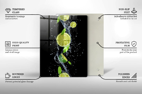 Cutting board Boho bird feathers