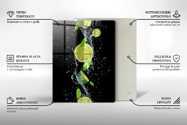 Cutting board Boho bird feathers