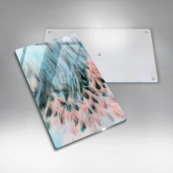 Cutting board Boho bird feathers