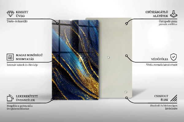 Worktop saver Navy blue abstraction