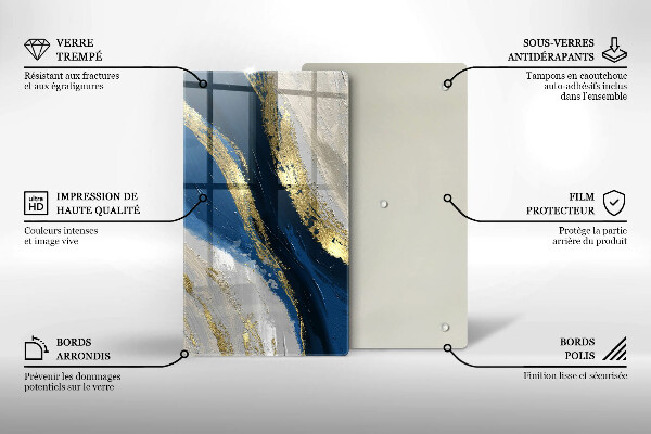 Worktop saver Texture with gold