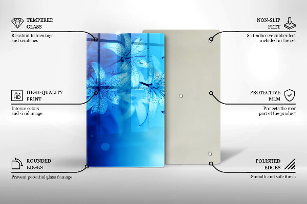 Worktop saver Blue flowers