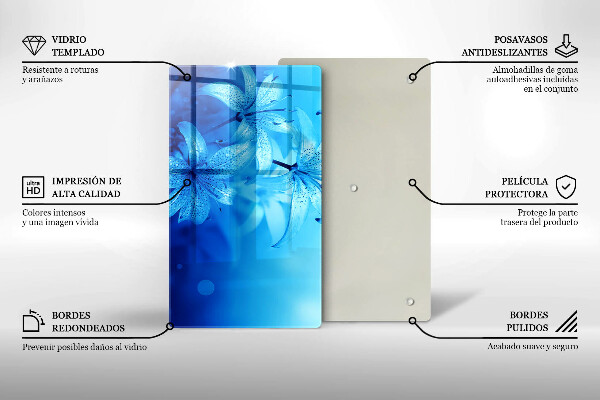 Worktop saver Blue flowers