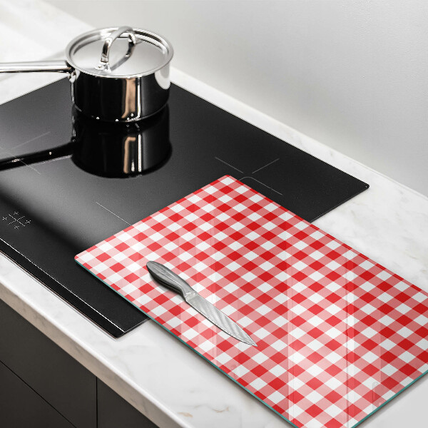 Worktop saver Red white grille