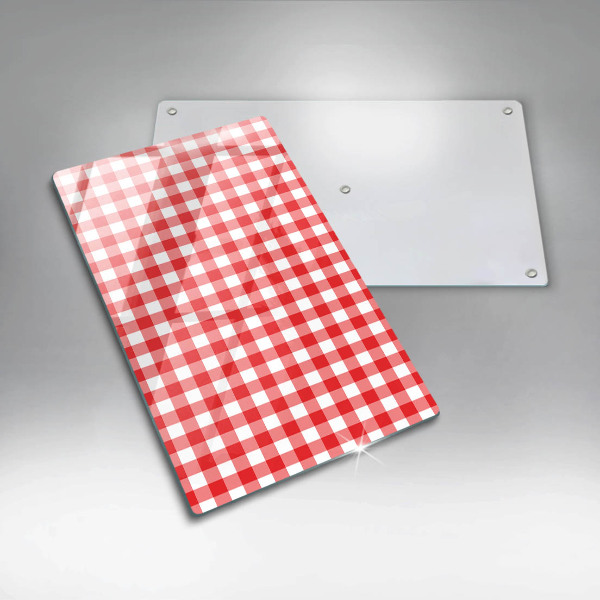 Worktop saver Red white grille