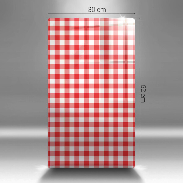 Worktop saver Red white grille
