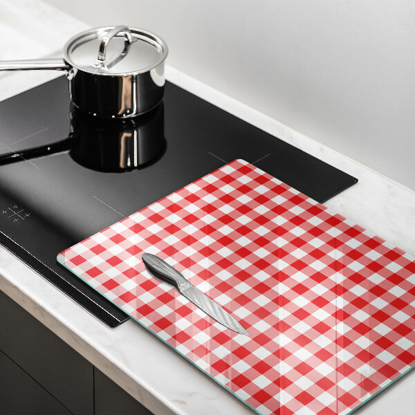 Worktop saver Red white grille