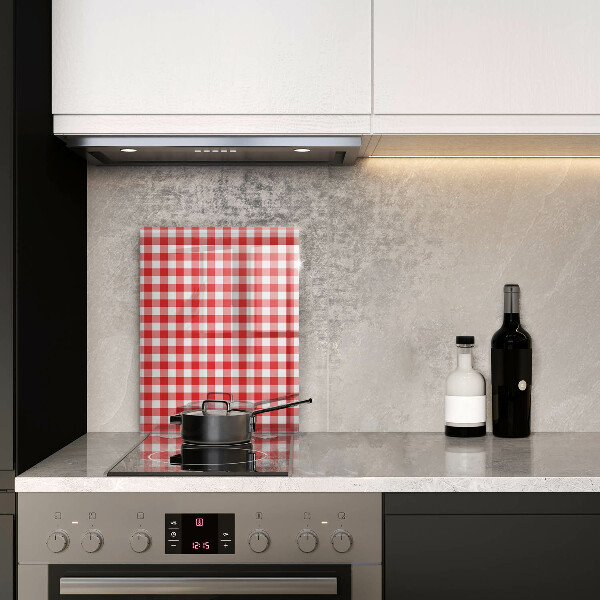 Worktop saver Red white grille