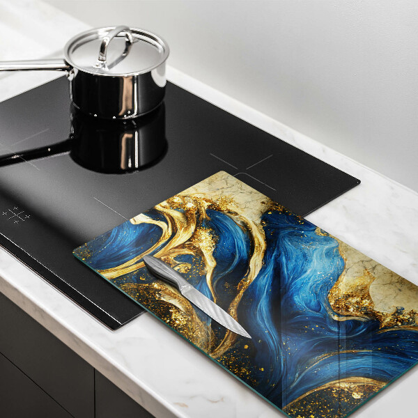 Worktop saver Blue-gold marble