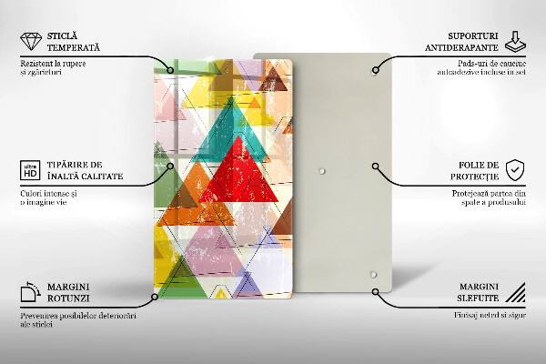 Cutting board Painted triangles