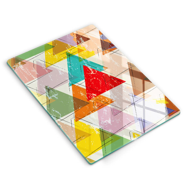 Cutting board Painted triangles