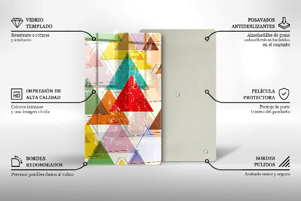 Cutting board Painted triangles