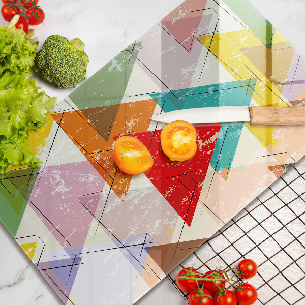 Cutting board Painted triangles