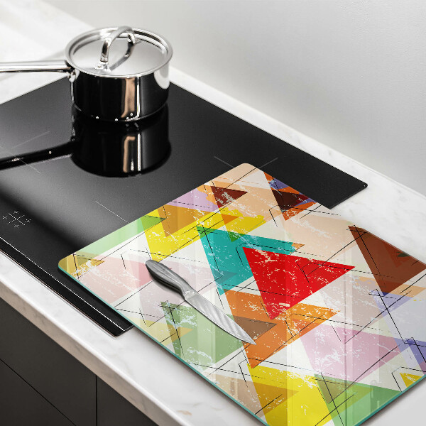 Cutting board Painted triangles