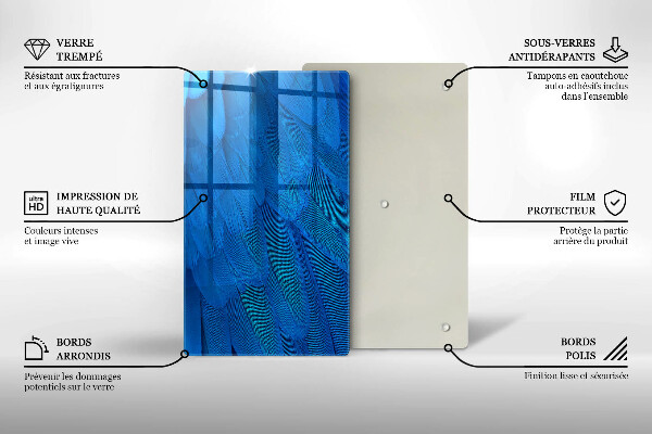 Cutting board Bird feathers