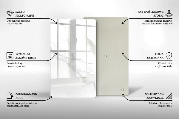 Cutting board Delicate white marble