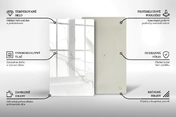 Cutting board Delicate white marble