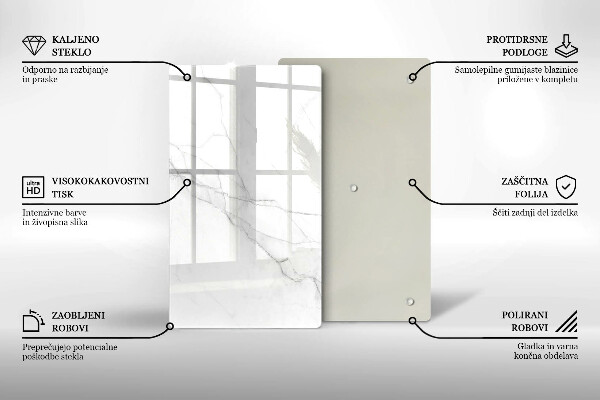 Cutting board Delicate white marble