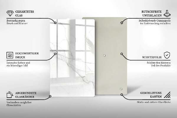 Cutting board Delicate white marble