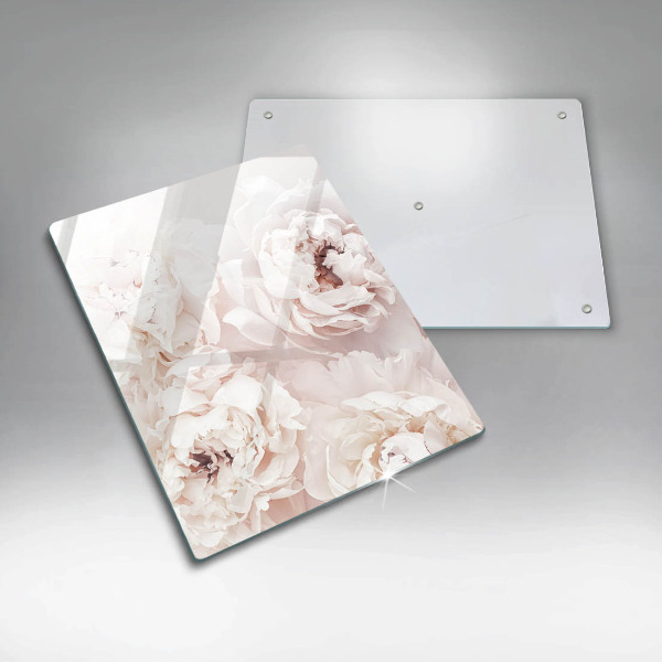 Cutting board Pastel peonies