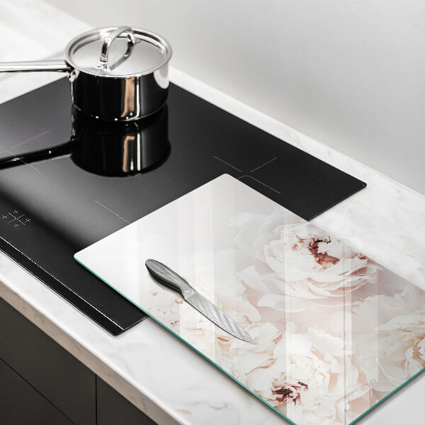 Cutting board Pastel peonies