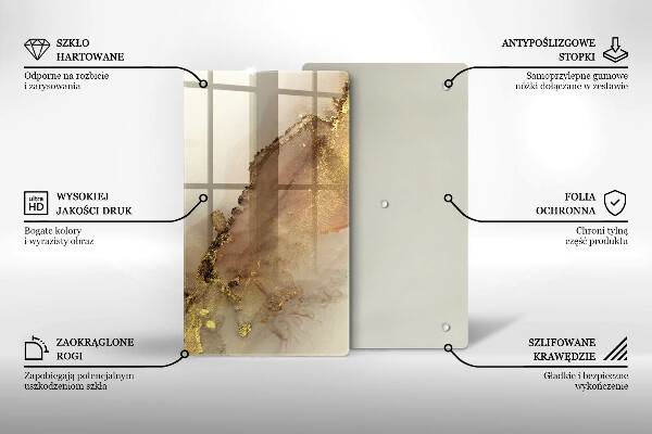 Cutting board Abstraction gold