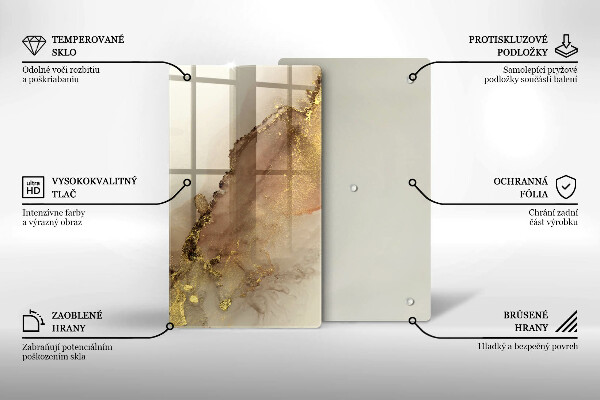 Cutting board Abstraction gold