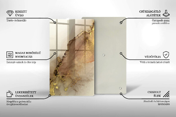 Cutting board Abstraction gold
