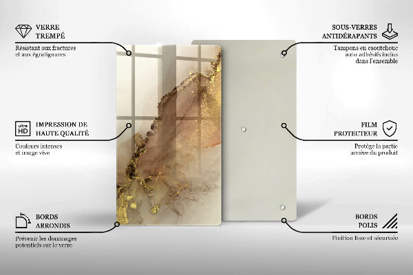Cutting board Abstraction gold
