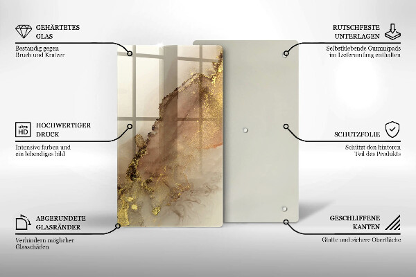 Cutting board Abstraction gold