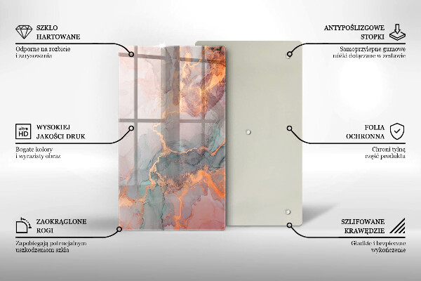 Cutting board Marble with gold