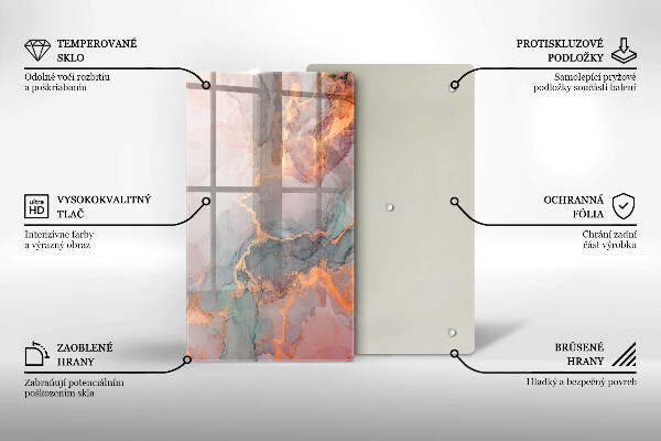 Cutting board Marble with gold