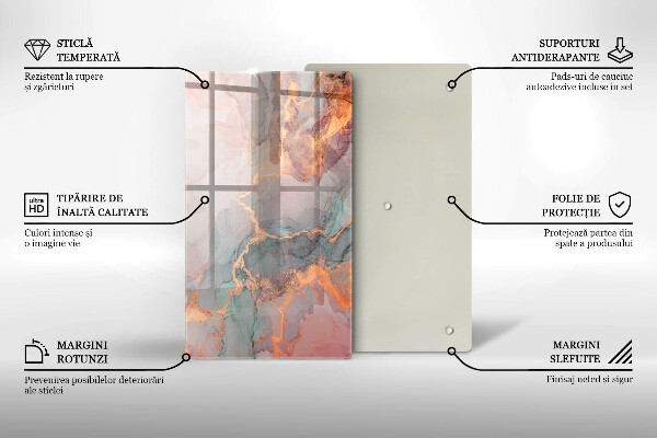 Cutting board Marble with gold