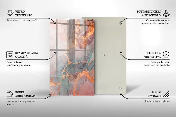 Cutting board Marble with gold