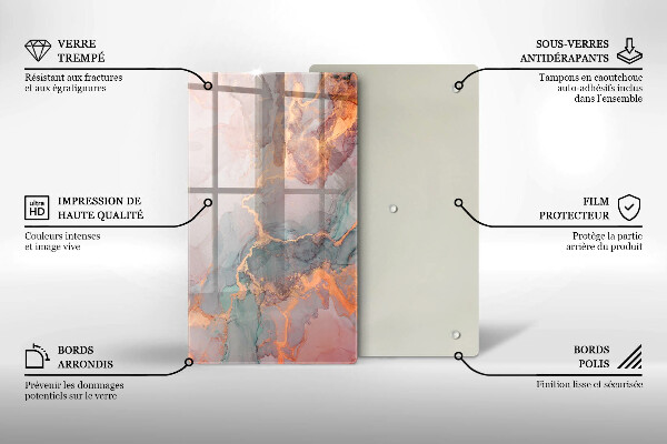 Cutting board Marble with gold