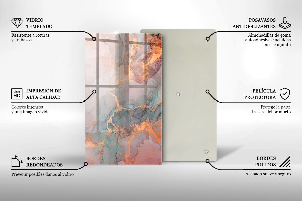 Cutting board Marble with gold