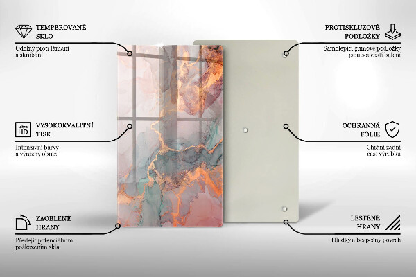 Cutting board Marble with gold