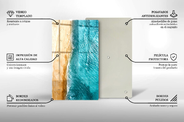Cutting board Bank of the beach and the sea