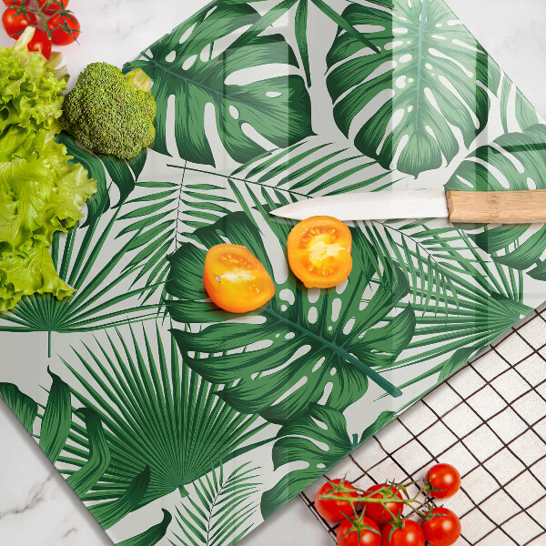 Cutting board Monstera leaves