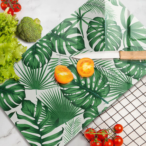 Cutting board Monstera leaves