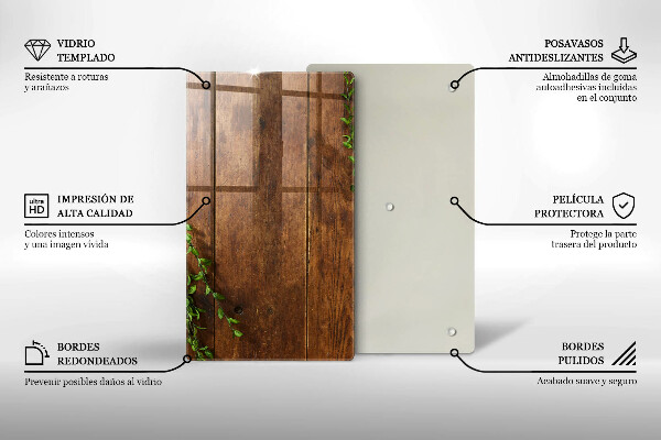 Cutting board Wooden boards and leaves