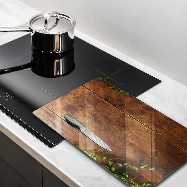 Cutting board Wooden boards and leaves