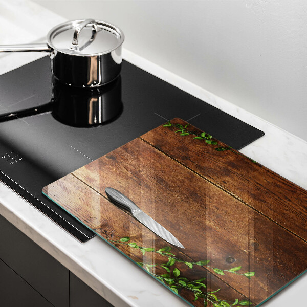 Cutting board Wooden boards and leaves