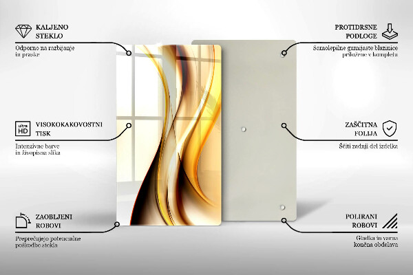 Cutting board Abstraction smoke lines