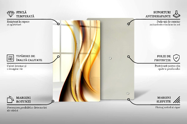 Cutting board Abstraction smoke lines
